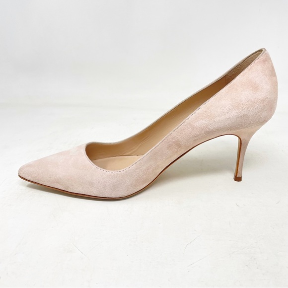Manolo Blahnik Nude Suede Pumps Women's Size 39.5 - Picture 9 of 9